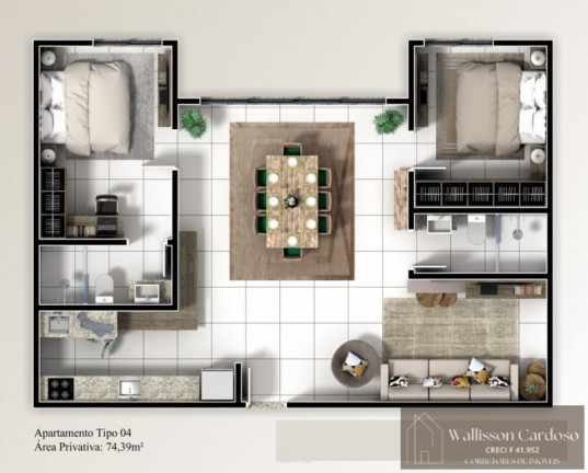 Imagem Apartamento com 2 Quartos à Venda, 65 m² em Tabuleiro - Camboriú Imagem Apartamento com 2 Quartos à Venda, 65 m² em Tabuleiro - Camboriú