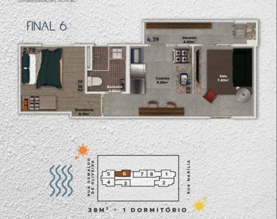 Imagem Apartamento com 1 Quarto à Venda, 38 m² em Boqueirão - Praia Grande Imagem Apartamento com 1 Quarto à Venda, 38 m² em Boqueirão - Praia Grande