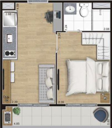 Imagem Apartamento com 2 Quartos à Venda, 42 m² em Belenzinho - São Paulo Imagem Apartamento com 2 Quartos à Venda, 42 m² em Belenzinho - São Paulo