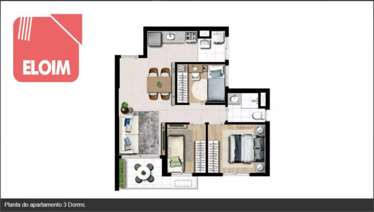 Apartamento com 3 Quartos à Venda, 55 m² em Lapa De Baixo - São Paulo