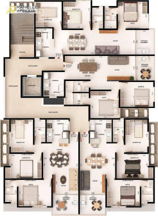 Imagem Apartamento com 3 Quartos à Venda, 70 m² em Bessa - João Pessoa