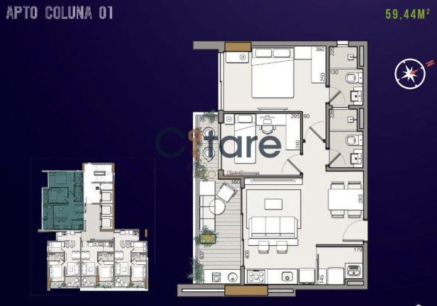 Imagem Apartamento com 1 Quarto à Venda, em Meireles - Fortaleza Imagem Apartamento com 1 Quarto à Venda, em Meireles - Fortaleza