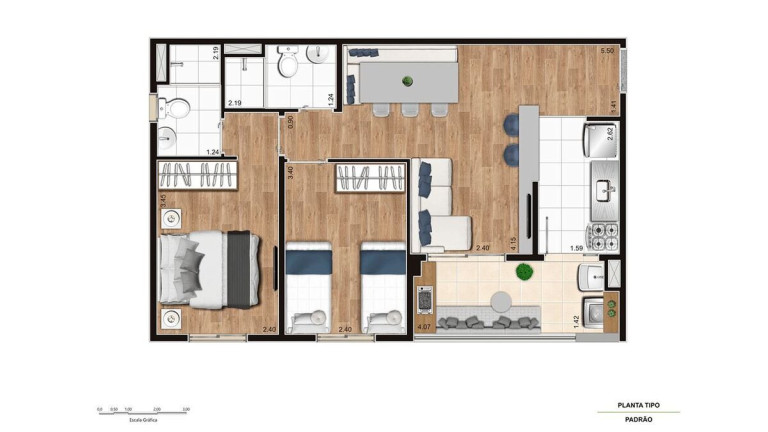Imagem Apartamento com 2 Quartos à Venda, 56 m² em Vila Moraes - São Paulo