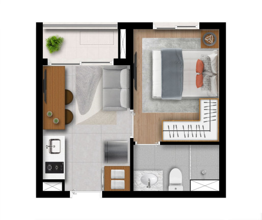 Imagem Studio com 1 Quarto à Venda, 25 m² em Pinheiros - São Paulo Imagem Studio com 1 Quarto à Venda, 25 m² em Pinheiros - São Paulo
