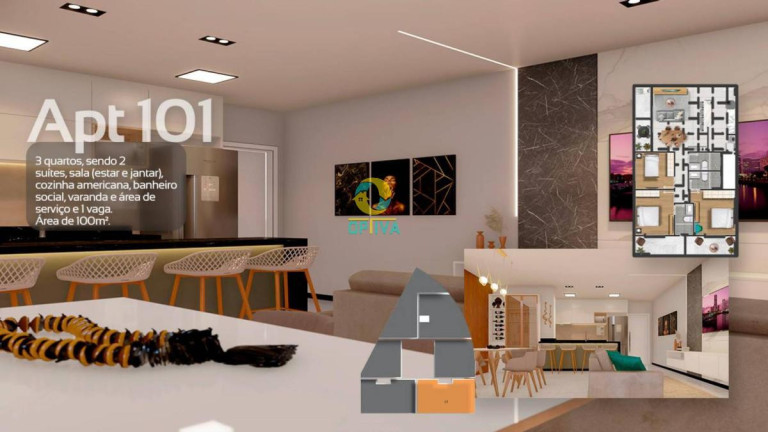 Imagem Apartamento com 2 Quartos à Venda, 74 m²