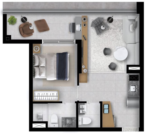 Imagem Apartamento com 1 Quarto à Venda, 40 m² em Pinheiros - São Paulo