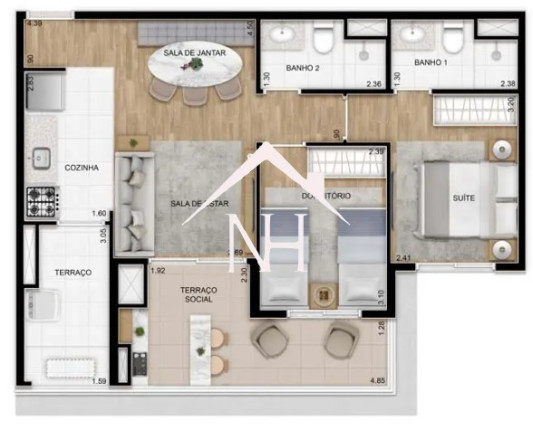 Imagem Apartamento com 2 Quartos à Venda, 63 m² em Vila Cruzeiro - São Paulo