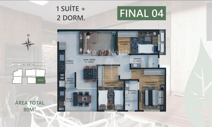 Imagem Apartamento com 2 Quartos à Venda, 71 m² em Dom Bosco - Itajaí Imagem Apartamento com 2 Quartos à Venda, 71 m² em Dom Bosco - Itajaí