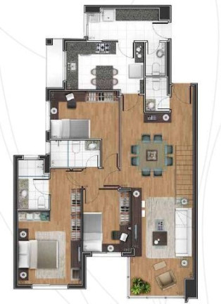Imagem Apartamento com 3 Quartos à Venda, 105 m² em Juvevê - Curitiba Imagem Apartamento com 3 Quartos à Venda, 105 m² em Juvevê - Curitiba