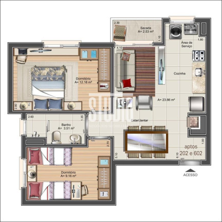 Imagem Apartamento com 2 Quartos à Venda, 59 m² em Triângulo - Carlos Barbosa