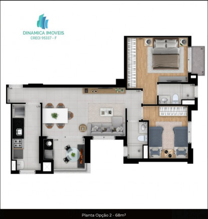 Imagem Apartamento com 2 Quartos à Venda, 68 m² em Jardim Guanabara - Campinas