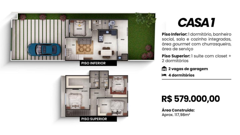 Imagem Casa com 4 Quartos à Venda, 117 m² em Ingleses Do Rio Vermelho - Florianópolis