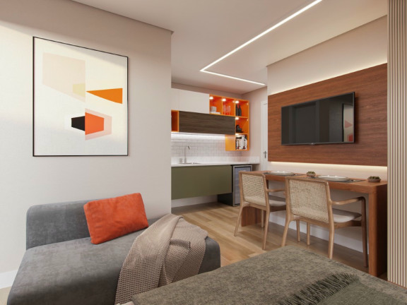 Imagem Apartamento com 1 Quarto à Venda, 36 m² em Bacacheri - Curitiba