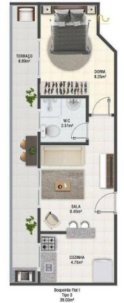 Imagem Apartamento com 1 Quarto à Venda, 39 m² em Boqueirão - Praia Grande Imagem Apartamento com 1 Quarto à Venda, 39 m² em Boqueirão - Praia Grande