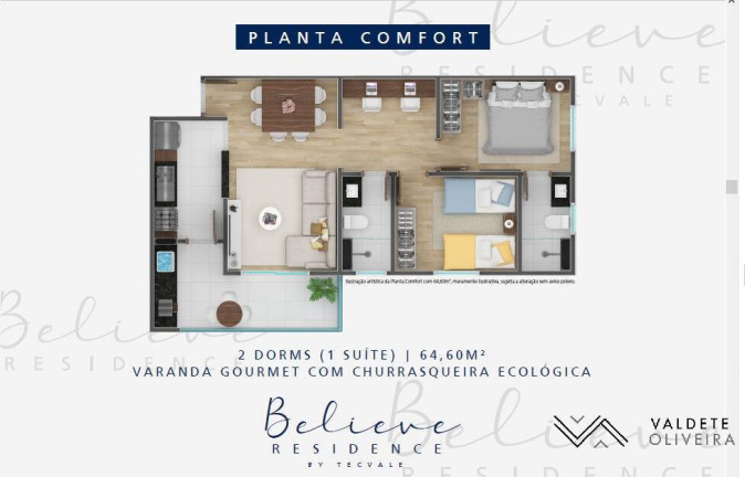 Imagem Apartamento com 2 Quartos à Venda, 67 m² em Jardim Ismênia - São José Dos Campos