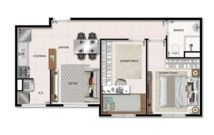 Imagem Imóvel com 2 Quartos à Venda, 43 m² em Cooperativa - São Bernardo Do Campo Imagem Imóvel com 2 Quartos à Venda, 43 m² em Cooperativa - São Bernardo Do Campo