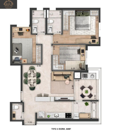Imagem Apartamento com 3 Quartos à Venda, 89 m² em Centro - São Caetano Do Sul