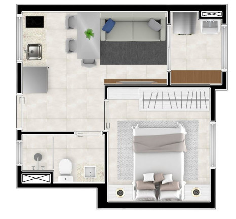 Apartamento com 1 Quarto à Venda, 25 m² em Vila Sônia - São Paulo