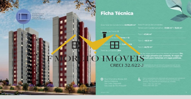 Imagem Apartamento com 2 Quartos à Venda, 48 m² em Estância São João - São José Do Rio Preto Imagem Apartamento com 2 Quartos à Venda, 48 m² em Estância São João - São José Do Rio Preto