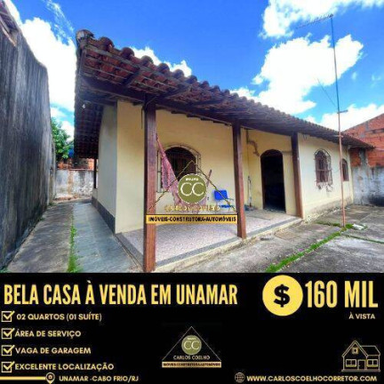 Casa com 2 Quartos à Venda,  em Aquarius (tamoios) - Cabo Frio