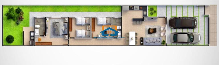 Imagem Casa com 3 Quartos à Venda, 100 m² em Residencial Porto Seguro - Caratinga