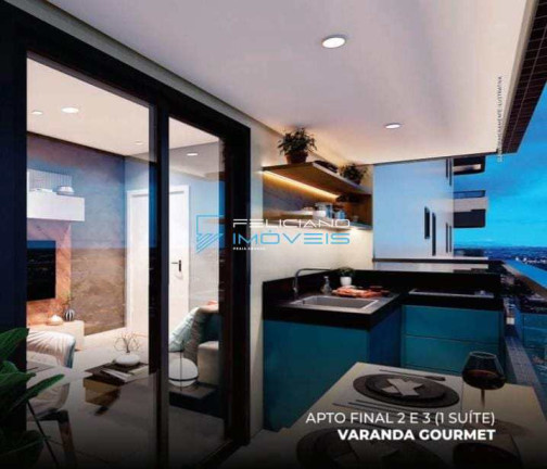 Imagem Apartamento com 1 Quarto à Venda, 50 m² em Guilhermina - Praia Grande