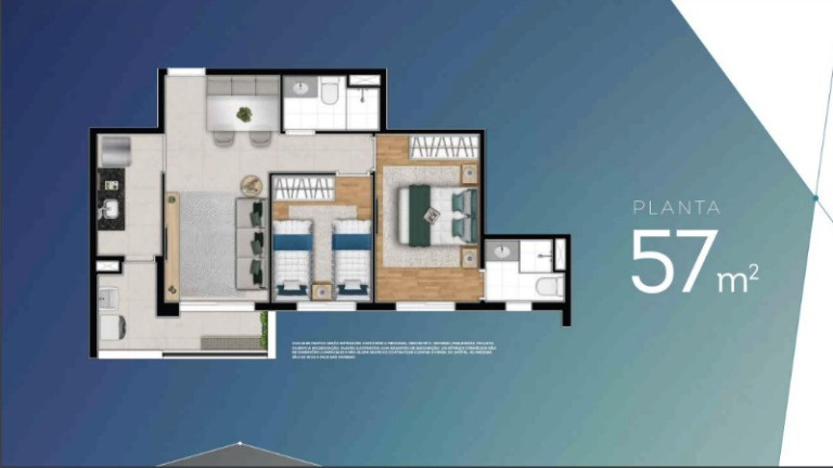 Imagem Apartamento com 2 Quartos à Venda, 57 m² em Ferreira - São Paulo