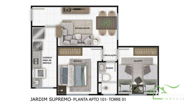 Imagem Apartamento com 2 Quartos à Venda, 42 m² em São Pedro - Juiz De Fora Imagem Apartamento com 2 Quartos à Venda, 42 m² em São Pedro - Juiz De Fora