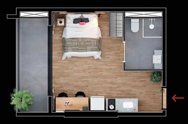 Imagem Studio com 1 Quarto à Venda, 30 m² em Brooklin Paulista - São Paulo Imagem Studio com 1 Quarto à Venda, 30 m² em Brooklin Paulista - São Paulo