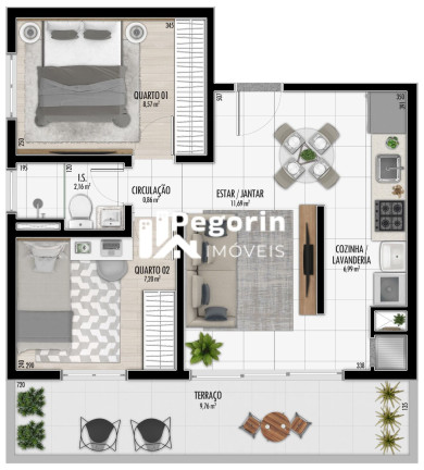 Imagem Apartamento com 2 Quartos à Venda, 45 m² em Santa Cândida - Curitiba Imagem Apartamento com 2 Quartos à Venda, 45 m² em Santa Cândida - Curitiba