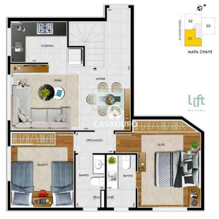 Imagem Cobertura com 2 Quartos à Venda, 121 m² em Serra - Belo Horizonte
