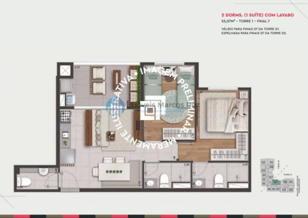 Imagem Apartamento com 1 Quarto à Venda, 28 m² em Presidente Altino - Osasco