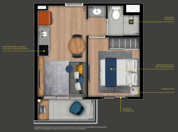 Imagem Apartamento com 1 Quarto à Venda, 31 m² em Pinheiros - São Paulo
