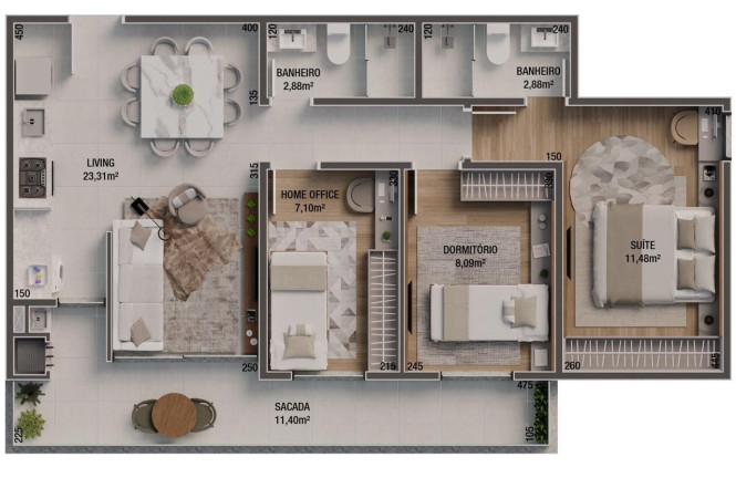 Imagem Apartamento com 3 Quartos à Venda, 71 m² em Vila Operária - Itajaí Imagem Apartamento com 3 Quartos à Venda, 71 m² em Vila Operária - Itajaí