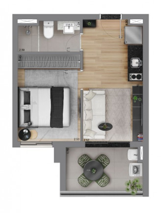 Imagem Apartamento com 1 Quarto à Venda, 63 m² em Pinheiros - São Paulo