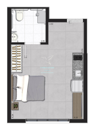 Imagem Studio com 1 Quarto à Venda, 24 m² em Campo Belo - São Paulo
