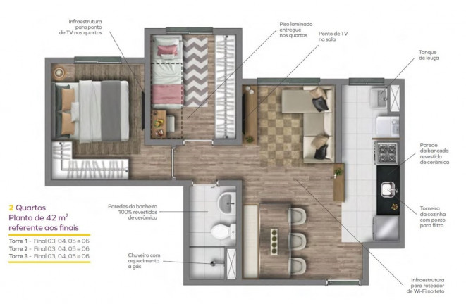 Imagem Apartamento com 2 Quartos à Venda, 42 m² em Jardim Pirituba - São Paulo