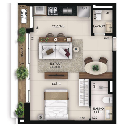 Imagem Apartamento com 1 Quarto à Venda, 83 m² em Setor Bueno - Goiânia