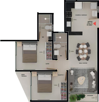 Imagem Apartamento com 3 Quartos à Venda, 65 m² em Jardim Oceania - João Pessoa Imagem Apartamento com 3 Quartos à Venda, 65 m² em Jardim Oceania - João Pessoa