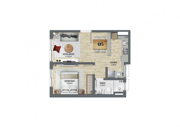 Imagem Apartamento com 1 Quarto à Venda, 55 m² em Menino Deus - Porto Alegre