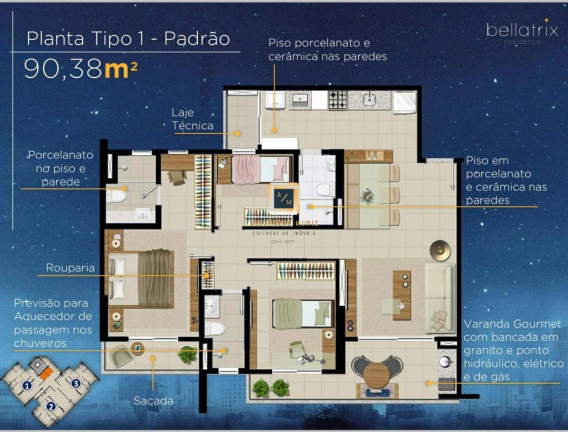 Imagem Apartamento com 3 Quartos à Venda, 90 m² em Guararapes - Fortaleza Imagem Apartamento com 3 Quartos à Venda, 90 m² em Guararapes - Fortaleza