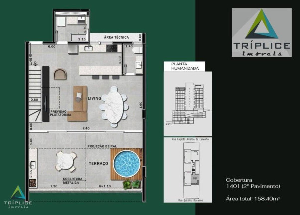Imagem Cobertura com 3 Quartos à Venda, 158 m² em Jardim Glória - Juiz De Fora