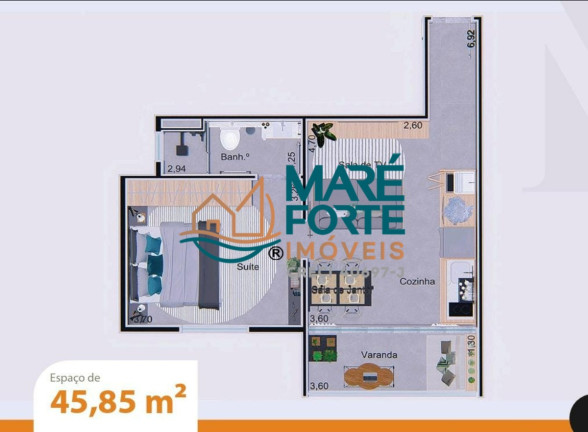 Imagem Apartamento com 1 Quarto à Venda, 41 m² em Indaia - Caraguatatuba