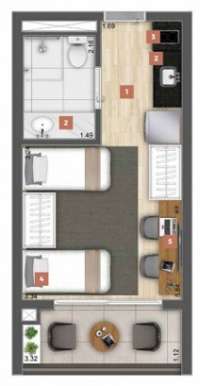 Imagem Studio com 1 Quarto à Venda, 27 m² em Santo Amaro - São Paulo Imagem Studio com 1 Quarto à Venda, 27 m² em Santo Amaro - São Paulo
