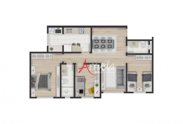 Imagem Apartamento com 3 Quartos à Venda, 74 m² em Pioneiros Catarinenses - Cascavel