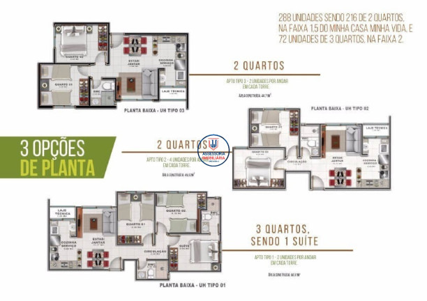Imagem Apartamento com 2 Quartos para Alugar ou Temporada, 44 m² em Planalto - Natal