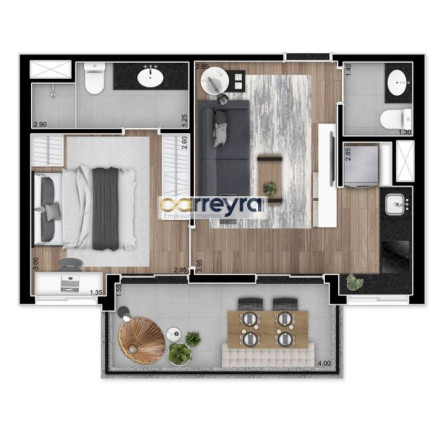 Imagem Apartamento com 2 Quartos à Venda, 40 m²