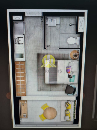 Imagem Studio com 1 Quarto à Venda, 24 m² em Pinheiros - São Paulo Imagem Studio com 1 Quarto à Venda, 24 m² em Pinheiros - São Paulo