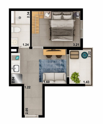 Imagem Studio com 1 Quarto à Venda, 20 m² em Vila Clementino - São Paulo