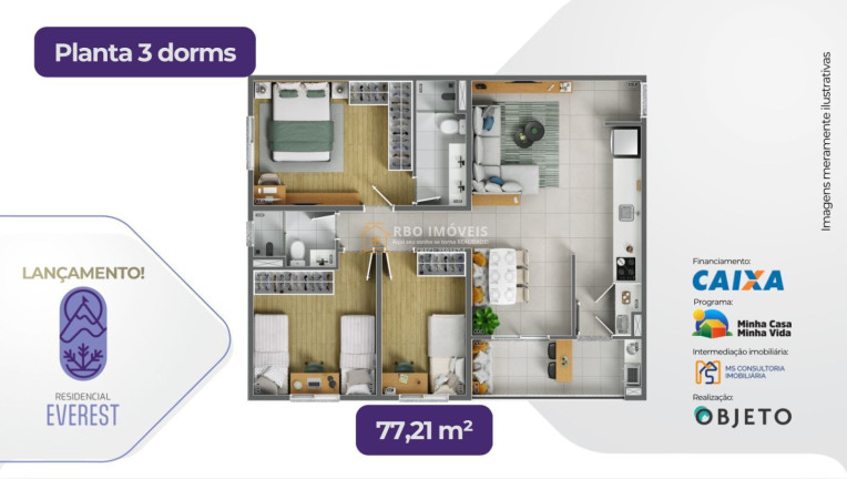 Imagem Apartamento com 2 Quartos à Venda, 45 m² em Jardim Nova Vida - Cotia